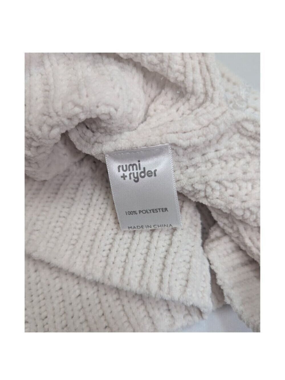 Rumi & Ryder Oversized Cable Knit Sweater Cream Youth L(12–14) / Fits Women S - Picture 9 of 10